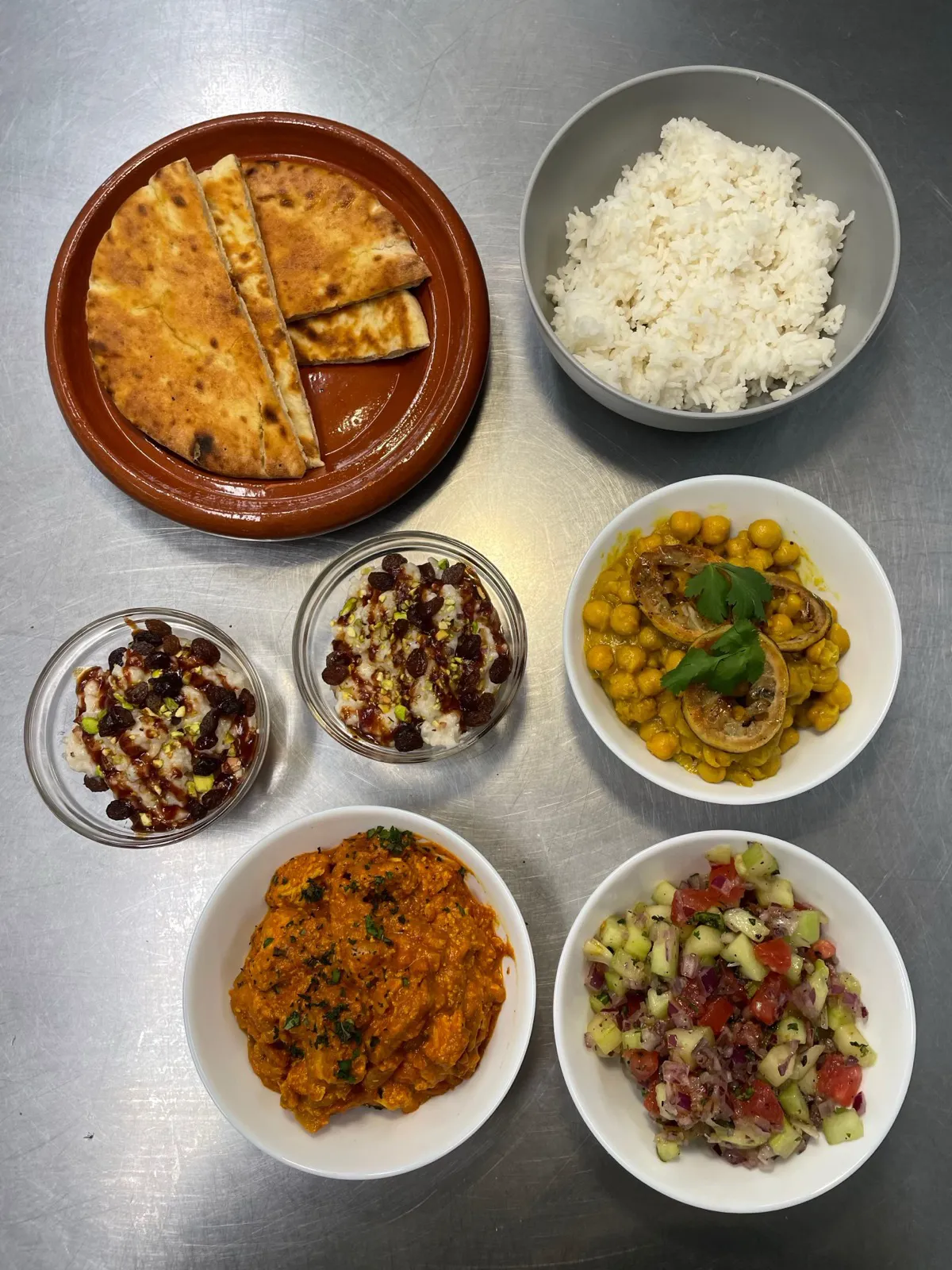 Indian themed dinner night spread